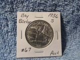 1936S BAY BRIDGE COMMEMORATIVE HALF AU