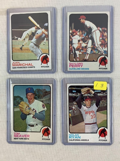 Nolan Ryan, Gaylord Perry, Seaver, Marichal  1973 Topps cards