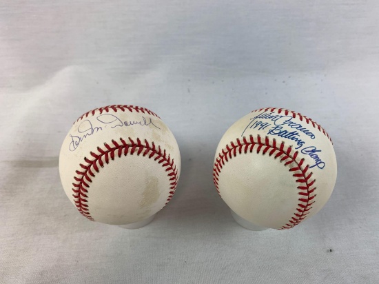 Julio Franco & Sam McDowell signed MLB baseballs