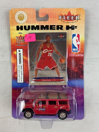 LeBron James Fleer Ultra (Rookie) w/ miniature Hummer