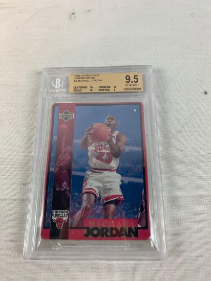 Michael Jordan , Jordan Metal card, Beckett graded, gem MT