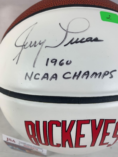 Jerry Lucas full-size Ohio State signed basketball, JSA