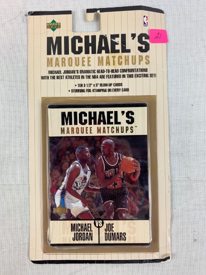 Michael Jordan Marquee Matchups, oversized metal card, Upper Deck