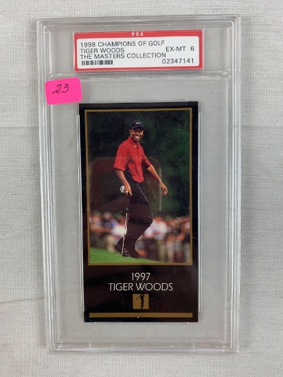 Tiger Woods PSA (Rookie) Master's Collection EX-MT