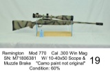 Remington    Mod 770    Cal .300 Win Mag    SN: M71806381    W/ 10-40x50 Scope & Muzzle Brake    