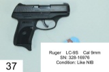 Ruger    LC-9S    Cal 9mm    SN: 328-16976    Condition: Like NIB