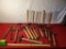 Large collection of hammers, hatchets and mini sledge hammers