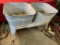 Reeves Double Bowl Sink, legs need some refurbishing, see pics