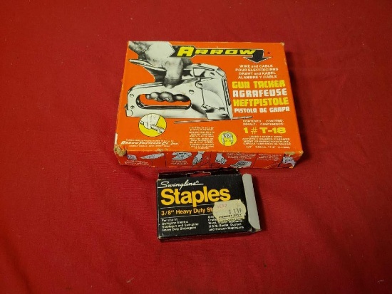 Arrow Staple Gun, and box of swing line staples