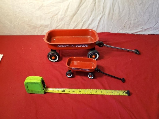 Pair of small Radio Flyer Wagons