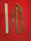 Large Sheers, pliers, poker, and primitive adjustable wrench