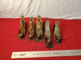 5 hand planes, 3 are Millers Falls, the other 2 are unmarked, but one is a corrugated bottom