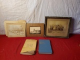 3 antique photographs, and 2 vintage 