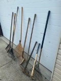 Large selection of long handled tools