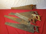 Collection of 6 hand saws