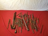 Very large assortment of auger bits