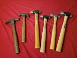 6 hammers, most appear unused, please see pics