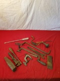Assorted vintage tools, wrenches, and more