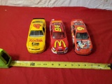 3- 1/24 Scale Nascar Diecast cars