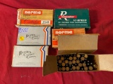 NO SHIPPING ON AMMO-6 boxes of unused ammo, all vintage, most are 6.5 and 7.5 mm