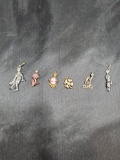 Lot of 6 assorted charms and pendants