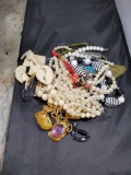 Large lot of assorted costume jewelry