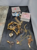 Large lot of assorted costume jewelry