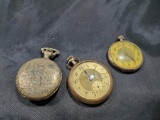 3 watches Genova antimagnetic, 7 jewels swiss unadjusted cracked glass knickrbocker watch co new