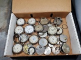 Large quantity of watches, movements, cases, parts, rings and more. Several brands represented here