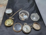 Watch pieces, Ingersonll bnuck 5026213 no glass, ingraham cant remove back, elgin south bend