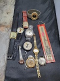 Lot of watches, bands, Mickey Mouse watch, timex and more