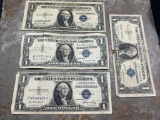 4- Assorted Silver Certificates, 1935 and 1957