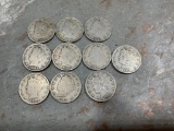 10- assorted Liberty V Nickels