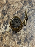 .999 Fine Silver inlay tie pin, this is smaller than a dime
