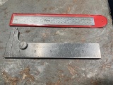 Mitutoyo Steel Rule, Rigid, 6 x 3/4 inch, 8/16/32/64ths, Made in USA, & Starrett Caliper