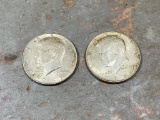 1964 90% Silver Kennedy Half and 1967 40% Silver Kennedy Half
