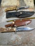 Pair of lesser quality sheath knives