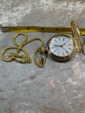 Quartz unused pocket watch with chain