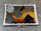 1943 PDS Steel War Cent set in snap case