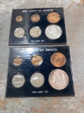 2- 1964 Mexico Coin mint sets