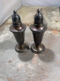 Pair of Weighted Sterling Salt and Pepper Shakers