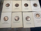 Lot of 8 Hanukkah Tokens with placards
