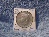 1921 PEACE DOLLAR HIGH RELIEF AU+