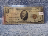 1929 $10. NATIONAL CURRENCY NOTE CLEVELAND, OH.