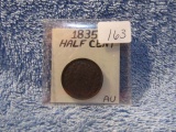 1835 HALF CENT AU