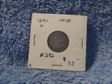 1891O SEATED DIME VF