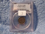 1858 L.L. FLYING EAGLE CENT PCGS VG8