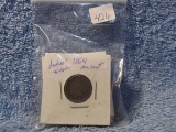 4 COPPER-NICKEL INDIAN HEAD CENTS 1861-64 G-F