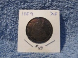 1859 SEATED HALF XF