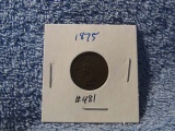 1875 INDIAN HEAD CENT F